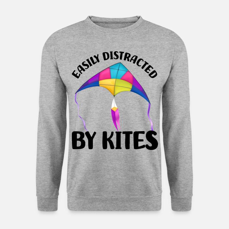 Drachen steigen lassen - Unisex Pullover - Weißgrau meliert