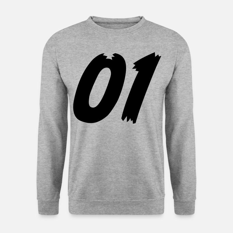 01 - Team - Unisex Pullover - Weißgrau meliert