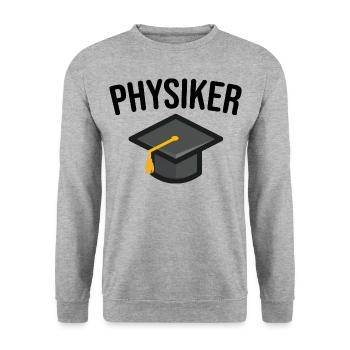 Physiker - Unisex Pullover - Weißgrau meliert - Vorne - Alina (178cm) & Michal (187cm)