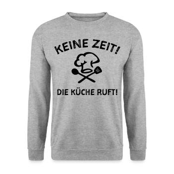Koch Köchin Witzige Sprüche - Unisex Pullover - Weißgrau meliert - Vorne - Alina (178cm) & Michal (187cm)