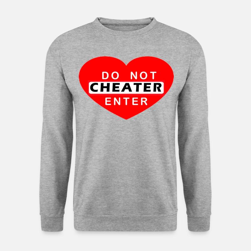 BETRÜGER NICHT EINGEBEN - Unisex Pullover - Weißgrau meliert
