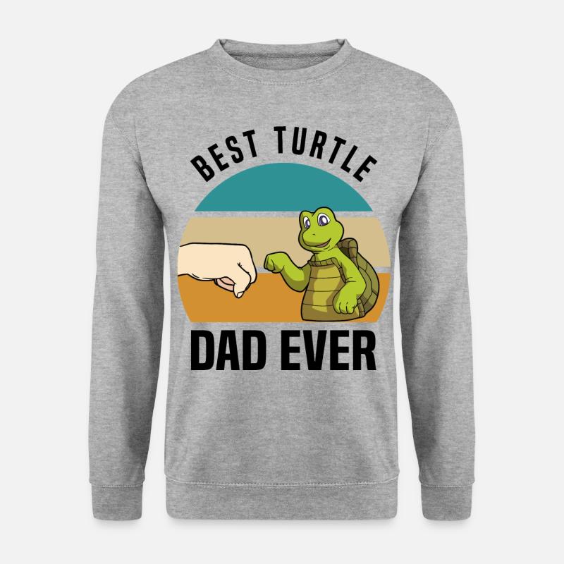 Schildkröten - Unisex Pullover - Weißgrau meliert