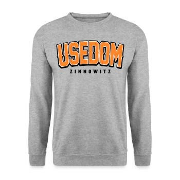 Chemise Usedom - Sweat-shirt Unisexe - gris chiné - Devant - Alina (178cm) & Michal (187cm)