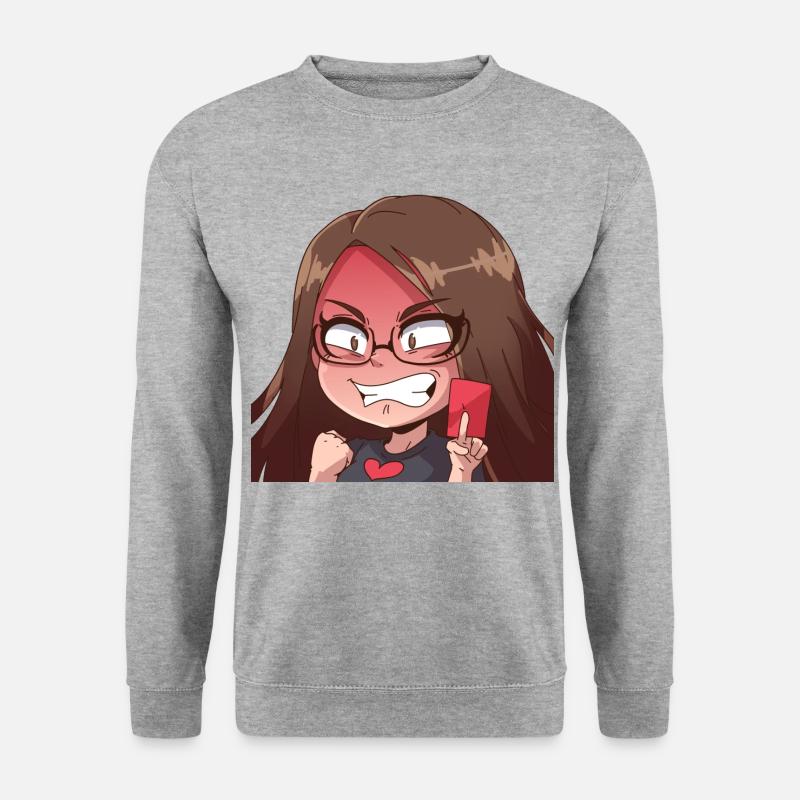 Rote Karte!!! - Unisex Pullover - Weißgrau meliert