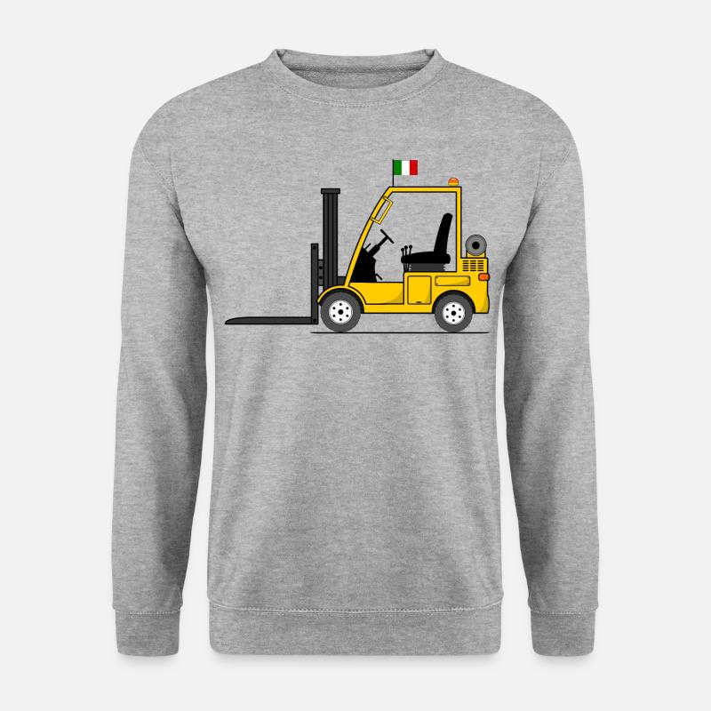 Stapler Italien Flagge - Unisex Pullover - Weißgrau meliert