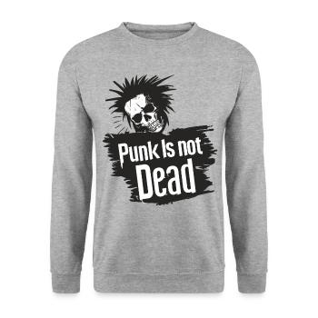 Punk Is Not Dead Punk Rock Punker Punk Rocker Rock - Unisex Sweatshirt - salt & pepper - Front - Alina (178cm) & Michal (187cm)