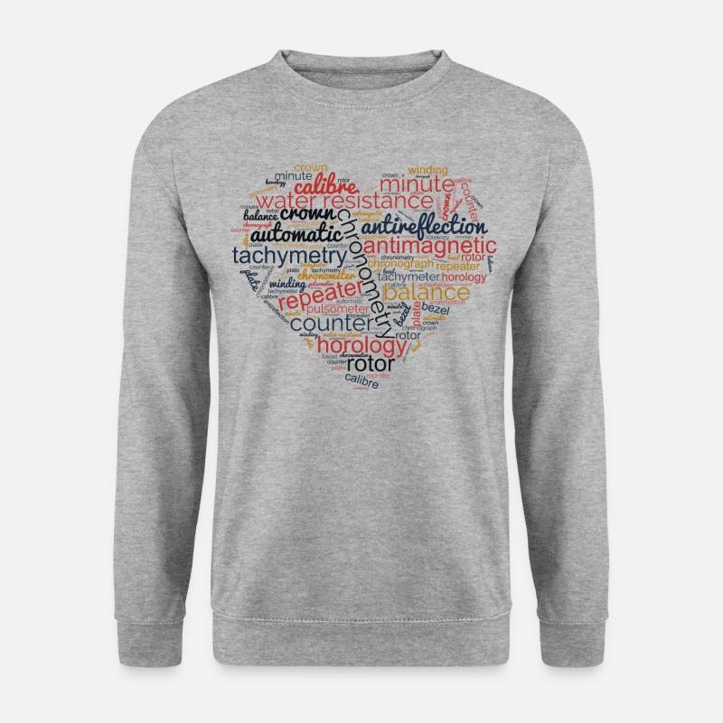 Uhrmacherkunst und Uhrmacherei - Unisex Pullover - Weißgrau meliert