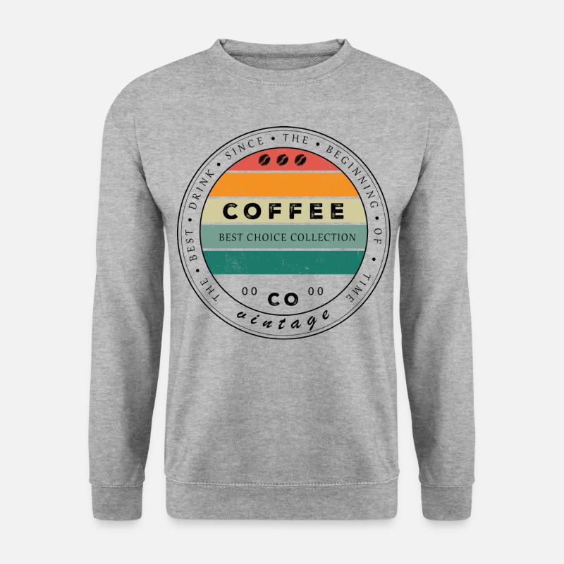 LOVE COFFEE - Unisex Pullover - Weißgrau meliert