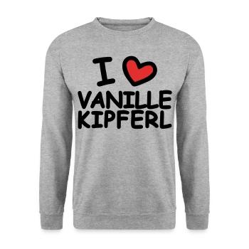 I Love Vanilla Crescents - Unisex Sweatshirt - salt & pepper - Front - Alina (178cm) & Michal (187cm)