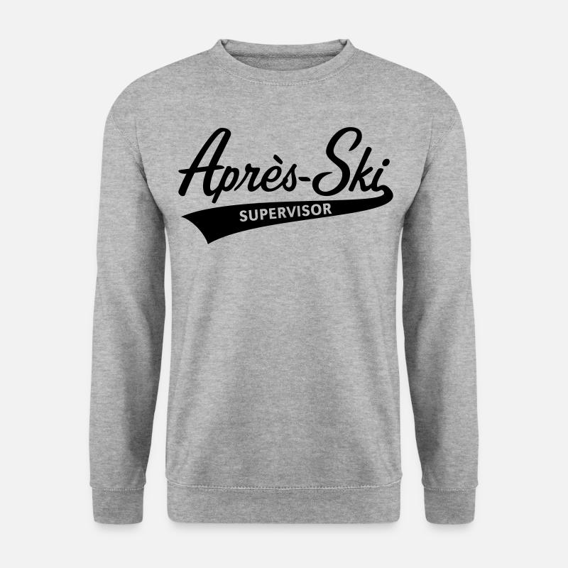 Après-Ski – Supervisor (Schriftzug Apres Ski / B) - Unisex Pullover - Weißgrau meliert