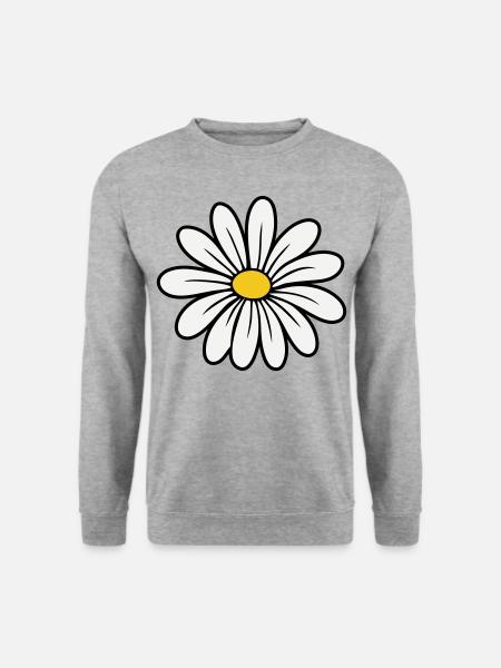 Gänseblümchen - Unisex Pullover - Weißgrau meliert