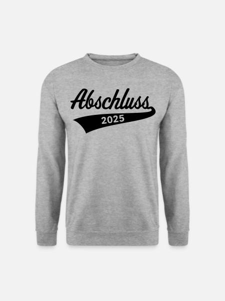 Abschluss 2025 (Schulabschluss / Black) - Unisex Pullover - Weißgrau meliert