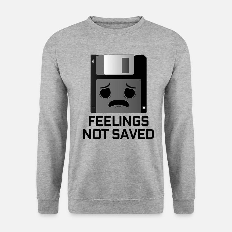 Feelings Not Saved – Traurige Diskette - Unisex Pullover - Weißgrau meliert