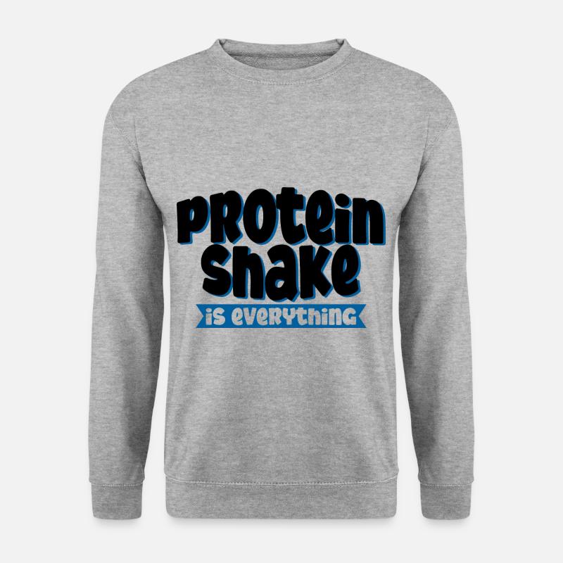 Protein Shake Is Everything 4 - Unisex Pullover - Weißgrau meliert