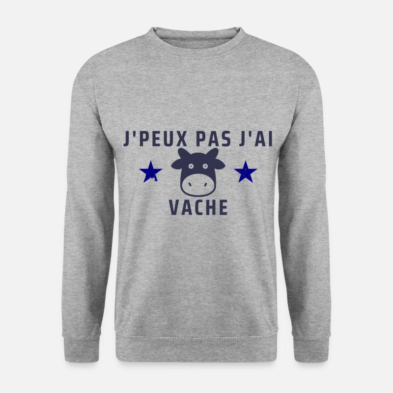 J'peux pas j'ai vache - Sweat-shirt Unisexe - gris chiné