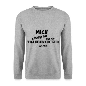 Diabetes Traubenzucker Geschenk Zucker - Unisex Pullover - Weißgrau meliert - Vorne - Alina (178cm) & Michal (187cm)