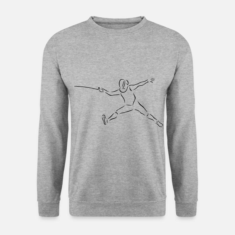 Fechten - Unisex Pullover - Weißgrau meliert