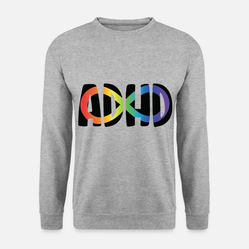 ADHS - Unisex Pullover - Weißgrau meliert