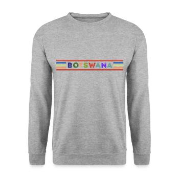 BOTSWANA - Unisex Sweatshirt - salt & pepper - Front - Alina (178cm) & Michal (187cm)