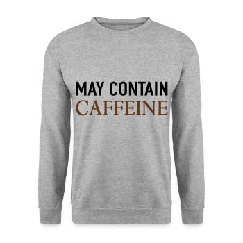 Peut contenir de la caféine Café Dire - Sweat-shirt Unisexe - gris chiné - Devant - Alina (178cm) & Michal (187cm)
