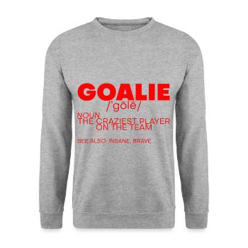 Goalie Gear Goalkeeper Definition 10 - Unisex Sweatshirt - salt & pepper - Front - Alina (178cm) & Michal (187cm)