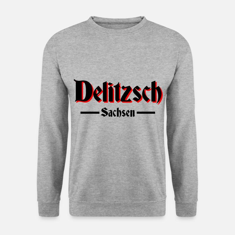 Delitzsch - Unisex Pullover - Weißgrau meliert