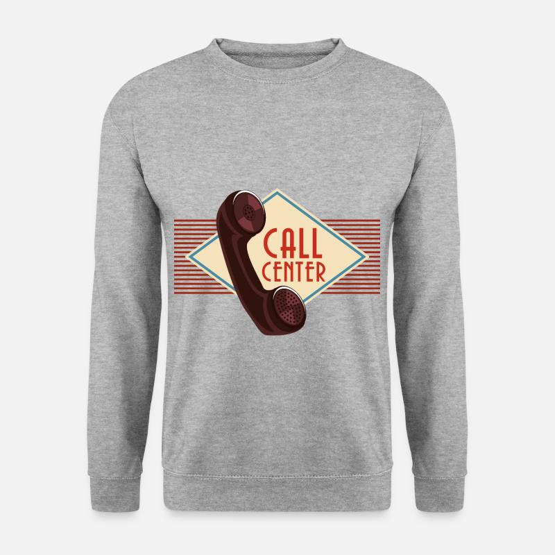 Call Center - Unisex Pullover - Weißgrau meliert