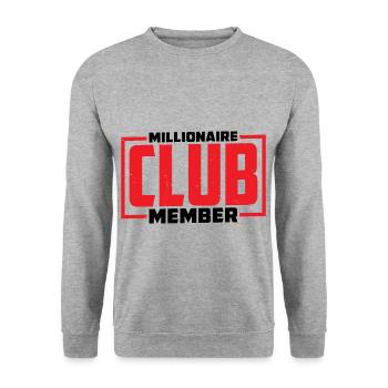 Millionaire Club Member 36 - Unisex Sweatshirt - salt & pepper - Front - Alina (178cm) & Michal (187cm)