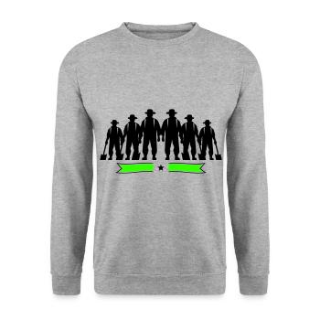 Silhouette de fermier Bauer - Sweat-shirt Unisexe - gris chiné - Devant - Alina (178cm) & Michal (187cm)