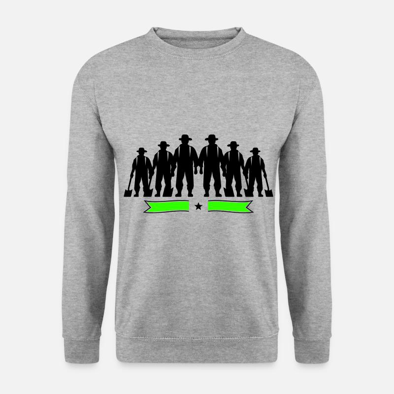 Silhouette de fermier Bauer - Sweat-shirt Unisexe - gris chiné