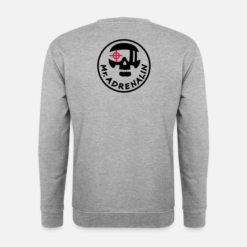 Mr. Adrenalin Pilot - Unisex Pullover - Weißgrau meliert