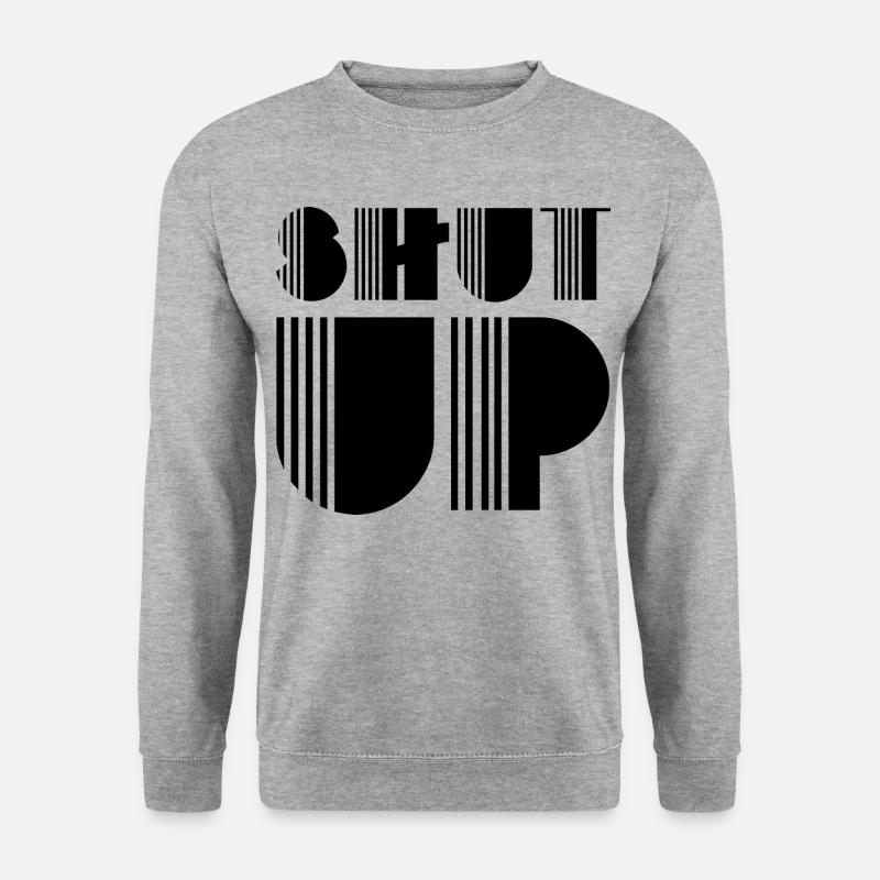 Halt den Mund - Unisex Pullover - Weißgrau meliert