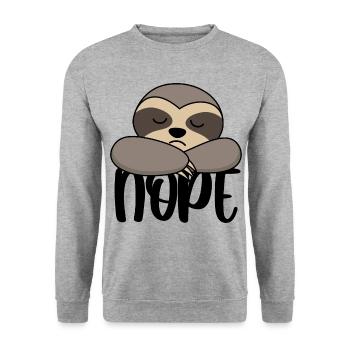 la paresse - Sweat-shirt Unisexe - gris chiné - Devant - Alina (178cm) & Michal (187cm)