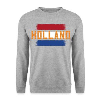 Holland - Unisex Pullover - Weißgrau meliert - Vorne - Alina (178cm) & Michal (187cm)