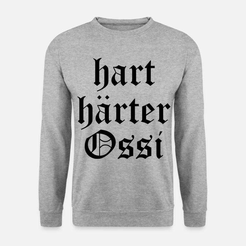 Ossi Ossis Sprüche Ostdeutschland Geschenk - Unisex Pullover - Weißgrau meliert