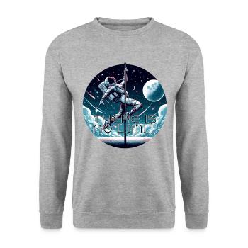Pole Dance Astronautin Poledance Geschenk - Unisex Pullover - Weißgrau meliert - Vorne - Alina (178cm) & Michal (187cm)