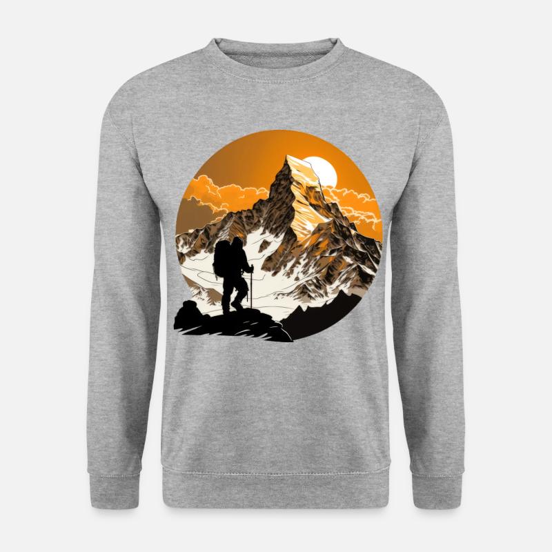 Alpinist - Unisex Pullover - Weißgrau meliert