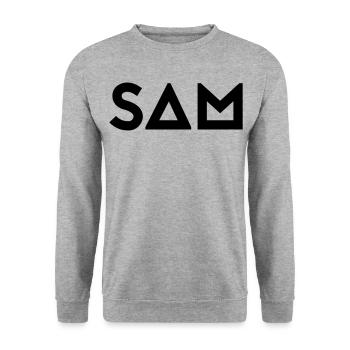 First name Samuel - Unisex Sweatshirt - salt & pepper - Front - Alina (178cm) & Michal (187cm)