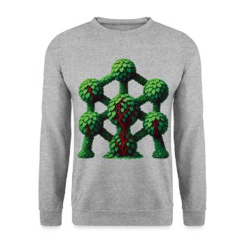 DER TAG DANACH - Bellegique - Unisex Pullover - Weißgrau meliert - Vorne - Alina (178cm) & Michal (187cm)