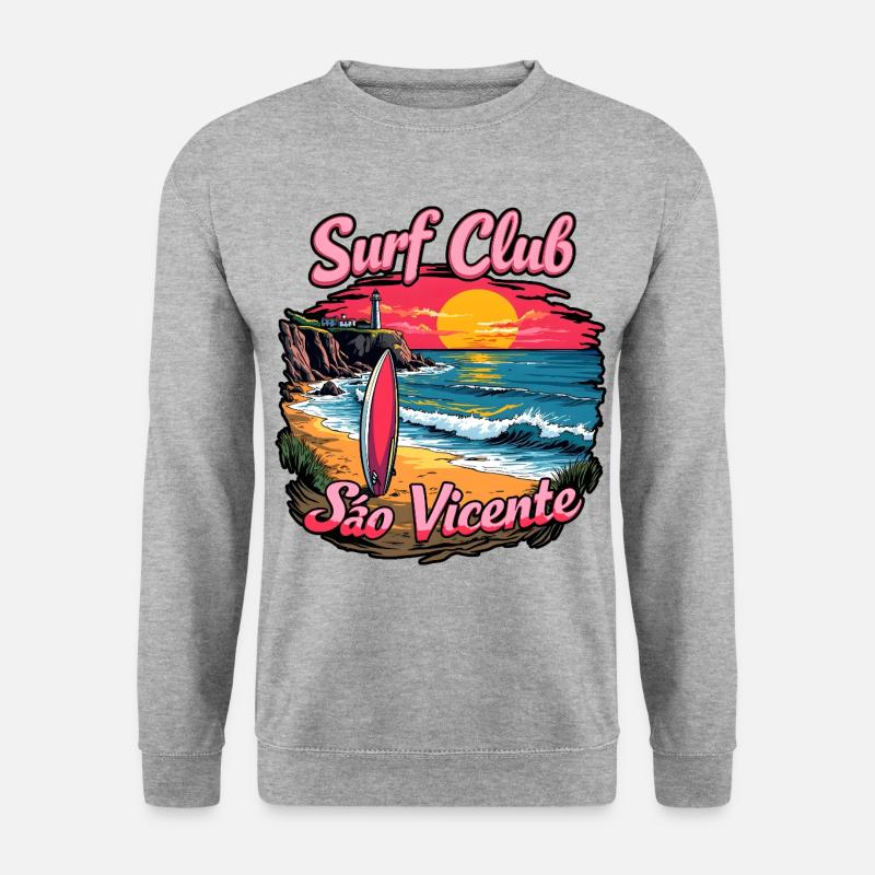 Surf Club São Vicente - Unisex Pullover - Weißgrau meliert
