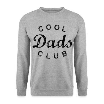 Cadeau de fête des pères du Cool Dads Club - Sweat-shirt Unisexe - gris chiné - Devant - Alina (178cm) & Michal (187cm)