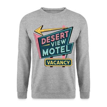 Desert View Motel - Unisex Pullover - Weißgrau meliert - Vorne - Alina (178cm) & Michal (187cm)