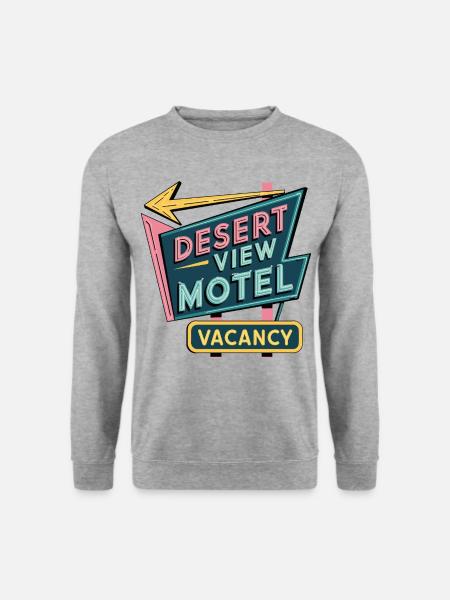 Desert View Motel - Unisex Pullover - Weißgrau meliert