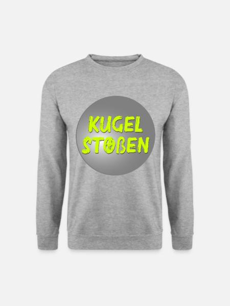 Kugelstoßen Stoßkugel - Unisex Pullover - Weißgrau meliert