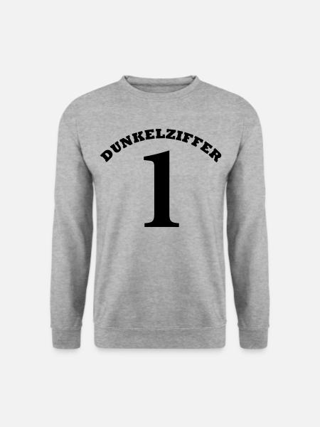 DUNKELZIFFER 1 - Unisex Pullover - Weißgrau meliert