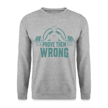 Prove Them Wrong - Unisex Pullover - Weißgrau meliert - Vorne - Alina (178cm) & Michal (187cm)