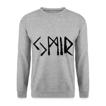 Ymir Runic Language - Unisex Sweatshirt - salt & pepper - Front - Alina (178cm) & Michal (187cm)