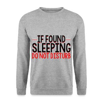 Si dormir ne dérange pas 3 - Sweat-shirt Unisexe - gris chiné - Devant - Alina (178cm) & Michal (187cm)