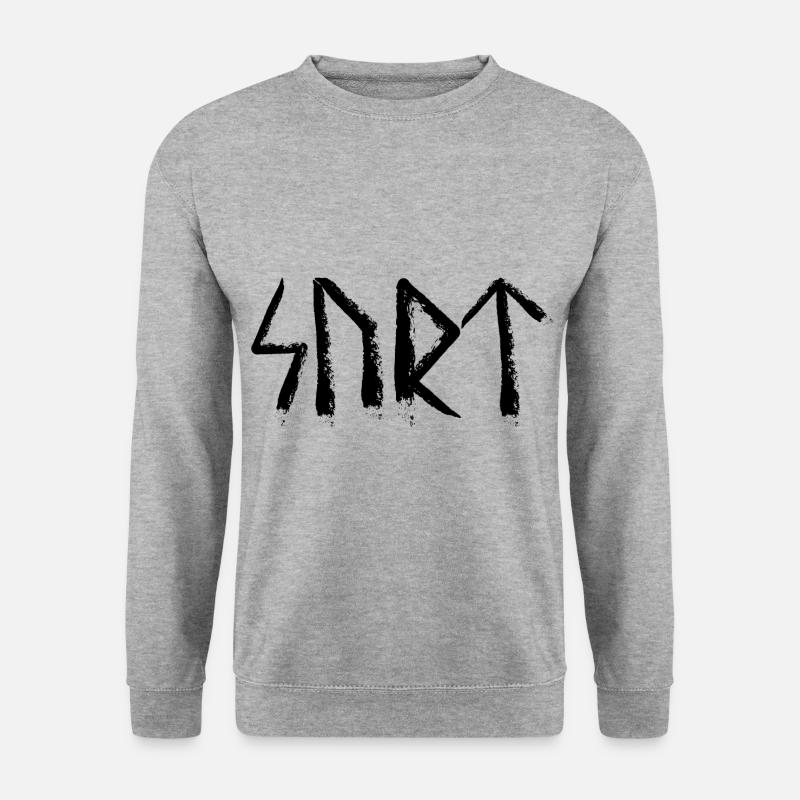 Surt runensprache - Unisex Pullover - Weißgrau meliert