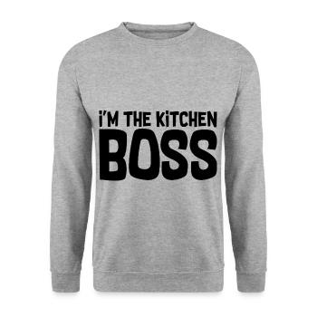 I'm The Kitchen Boss 4 - Unisex Sweatshirt - salt & pepper - Front - Alina (178cm) & Michal (187cm)